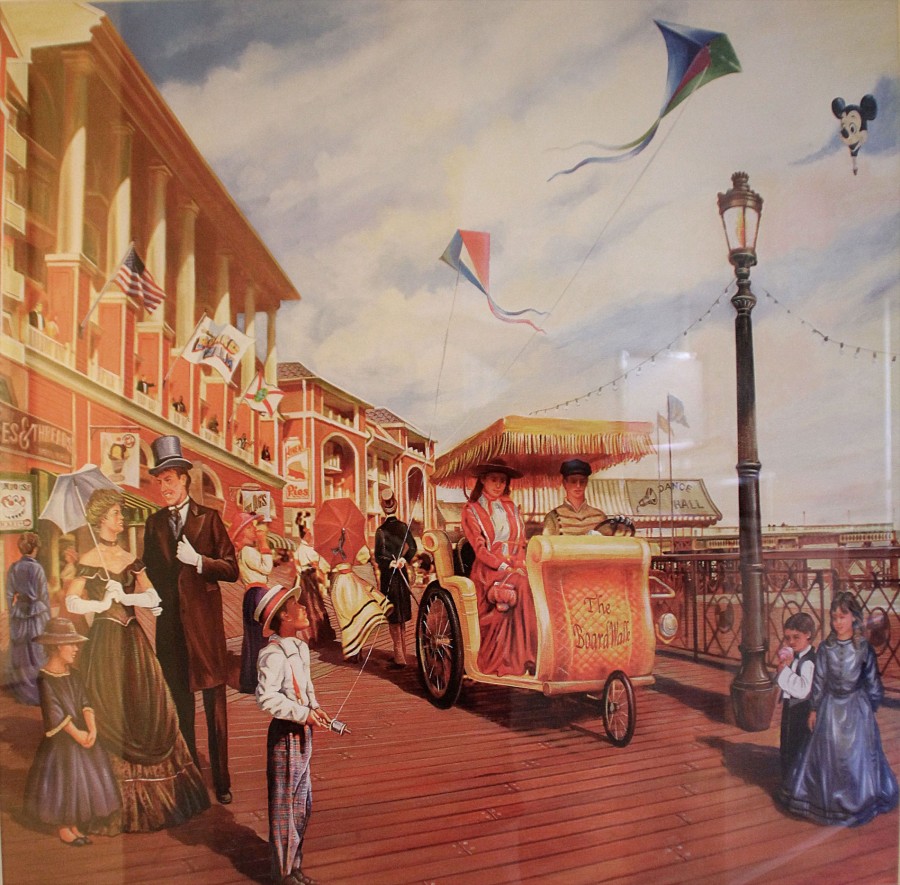 Disney's Boardwalk Guest Room Painting Hidden Mickeys