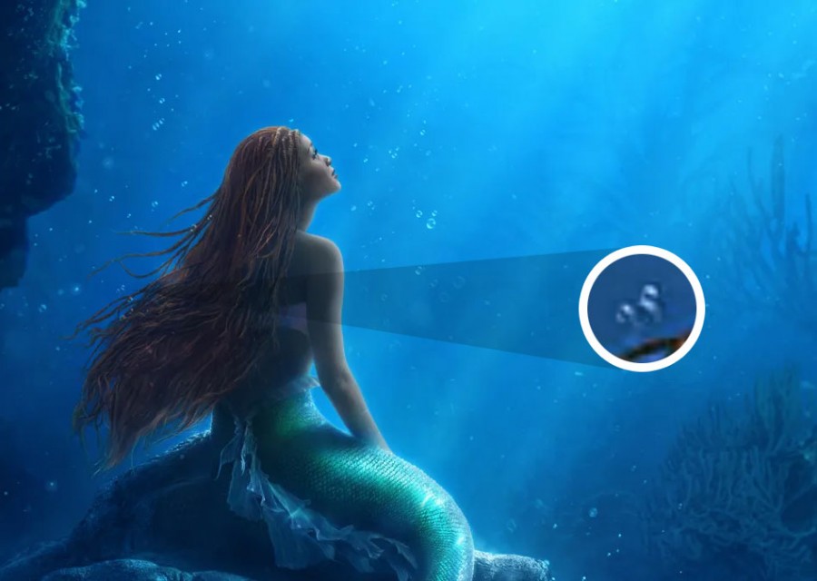 Hidden Mickey in The Little Mermaid Live Action Movie Poster