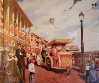 Disney's Boardwalk Guest Room Painting Hidden Mickeys