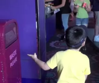 Electric Umbrella Restaurant Talking Trash Can